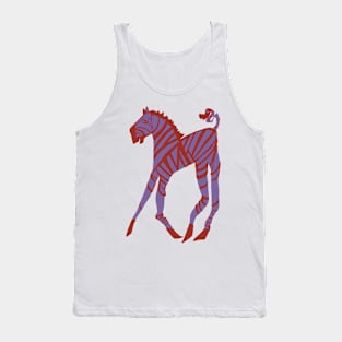 Purple and red zebra Tank Top